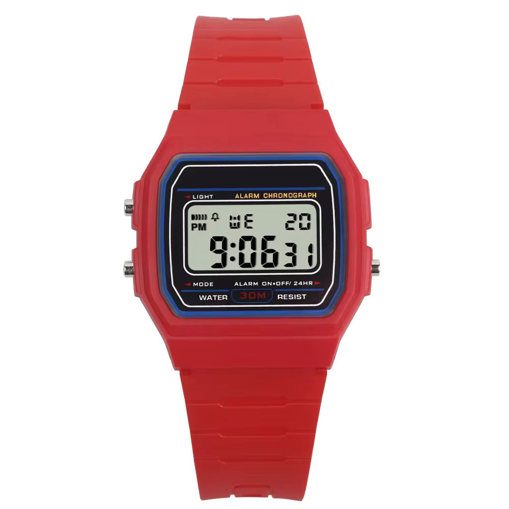 Orologio da polso digitale unisex, sportivo, casual, impermeabile fino a 30 m, Vintage